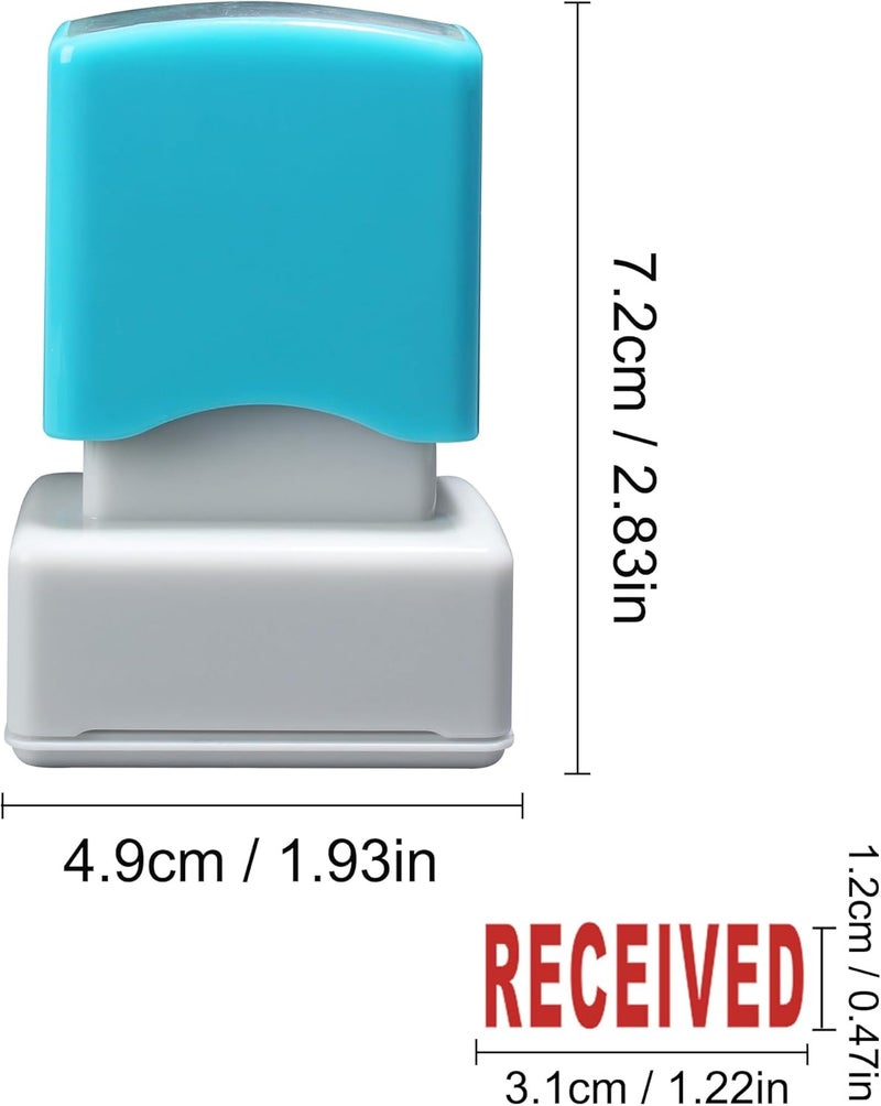 WAFJAMF Received Stamps–Received Self Inking Rubber Stamp Red Ink Message Stamp-Medium - Image 2